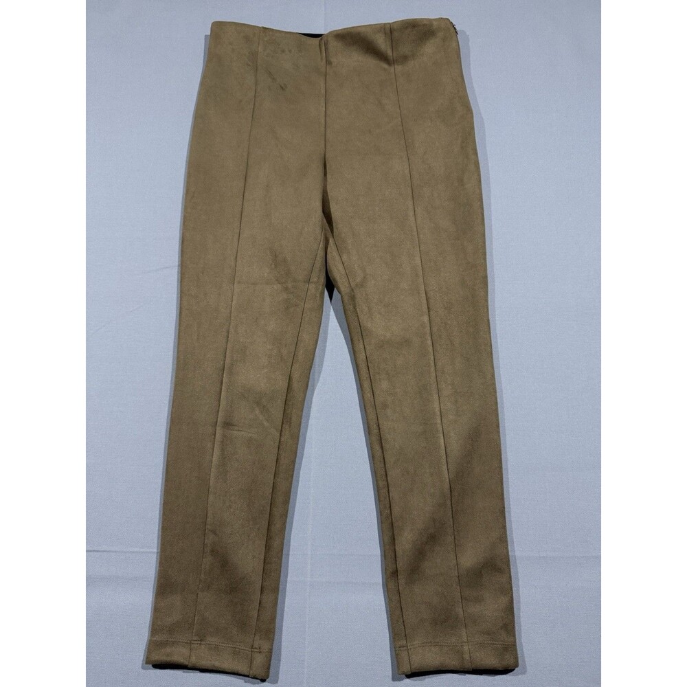 Loft Brown Faux Suede Pants Women Size 12 Casual Fall Winter